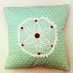 Vintage Doily Green Floral..