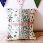 Bright blue floral heart cu..