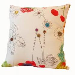 Handmade cushion with vintage buttons.